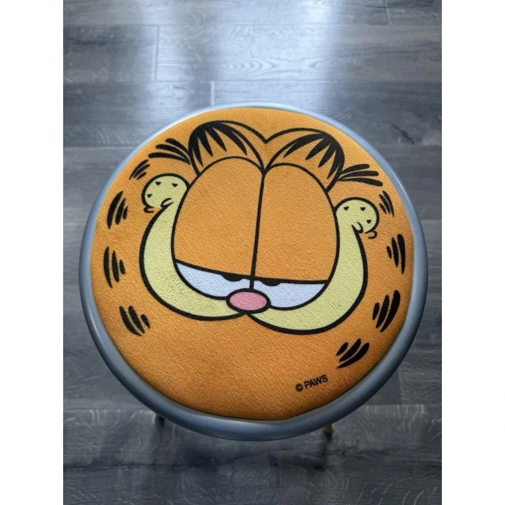 Garfield Folding padded Stool chair vtg great Condition